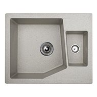 Metalac Granit X Linea M 1,5D double sink with tray, beige - Granite Sink