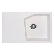 Metalac Granit X Linea Plus with drip tray, white - Granite Sink