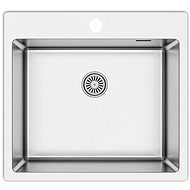 Metalac Ideal 500 B stainless steel with drip tray, glossy - Stainless Steel Sink