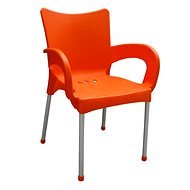 MEGAPLAST SMART Plastic, ALUM Legs, Orange - Garden Chair