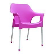 MEGAPLAST URBAN műanyag, AL láb, rózsaszín - Kerti szék