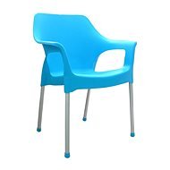 MEGAPLAST URBAN Plastic, ALUMINIUM Legs, Turquoise - Garden Chair