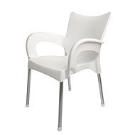 MEGAPLAST DOLCE műanyag, AL láb, fehér - Kerti szék