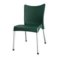 MEGAPLAST VITA Plastic, ALUMINIUM Legs, Dark Green - Garden Chair