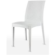 MEGAPLAST DALIA Polyratan,  ALUMINIUM Legs, White - Garden Chair