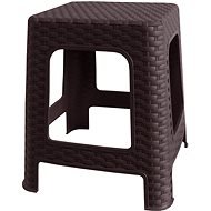 MEGAPLAST Taburet I 36 × 33 × 33 cm, polyratan, wenge - Záhradná stolička