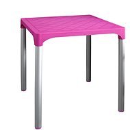 MEGAPLAST VIVA 72×72×72 cm, AL lábak, rózsaszín - Kerti asztal