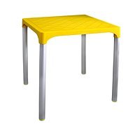 MEGAPLAST VIVA 72×72×72 cm, AL lábak, sárga - Kerti asztal