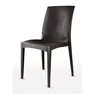 MEGA PLAST Židle zahradní DALIA, polyratan, AL nohy, antracit - Zahradní židle