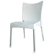 MEGAPLAST VITA plast, AL nohy, biela - Záhradná stolička