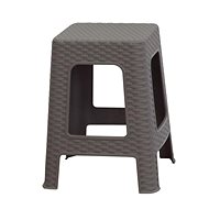 MEGA PLAST Taburette II. garden polyrattan 45 x 35,5 x 35,5 cm, mocca - Garden Stool
