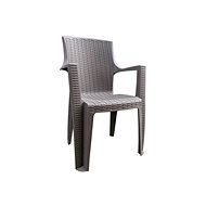 MEGA PLAST Židle zahradní AMELIA polyratan, cappucino - Zahradní židle