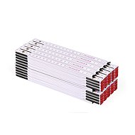 METRIE Perfekt 10 folding tape measure with black joints 2m, white, 10 pcs - Metre