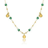 Meucci Necklace with Pendants, Green Gold - Necklace