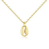 Meucci Adjustable Seashell Necklace Gold - Necklace