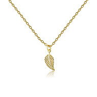 Meucci Feather Gold Adjustable Necklace - Necklace
