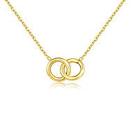 Meucci Adjustable Necklace Interlinked Circles Gold - Necklace