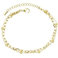 Meucci Double Adjustable Anchor Bracelet with Beads, Gold - Bracelet