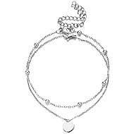 Meucci Double Adjustable Bracelet with Dangling Heart and Beads - Bracelet