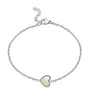 Meucci Adjustable Bracelet Mother of Pearl Heart - Bracelet