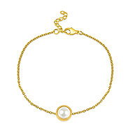 Meucci Pearl Eye Adjustable Bracelet, Gold - Bracelet