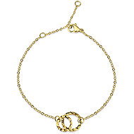 Meucci Interlocking Rings Adjustable Bracelet, Gold - Bracelet