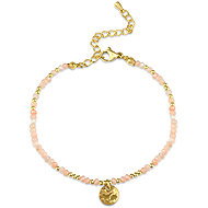 Meucci Adjustable Bracelet with Pink and Gold Beads - Bracelet