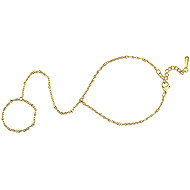 Meucci Adjustable Bracelet with Ring, Gold - Bracelet