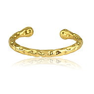 Meucci Hammered Effect Open Bangle, Gold - Bracelet
