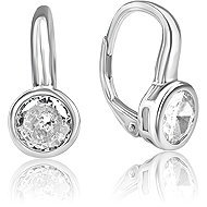 Meucci Silver Zircon Dangle Earrings (Ag 925/1000, 3g) - Earrings