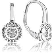Meucci Silver Drop Earrings with Zircon Eye (Ag 925/1000, 3g) - Earrings