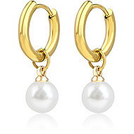 Meucci Visací náušnice Perly gold - Earrings