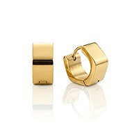 Meucci Náušnice Hranaté kroužky gold - Earrings