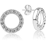 Meucci Náušnice Kroužek s kamínky - Earrings