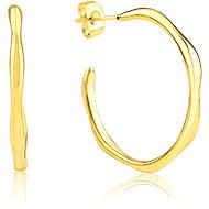 Meucci Náušnice Kroužky twist gold - Earrings