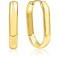 Meucci Náušnice Oblé články gold - Earrings