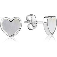 Meucci Náušnice Perleťové srdce II - Earrings