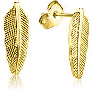 Meucci Náušnice Pírko gold - Earrings