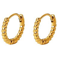 Meucci Náušnice Točené kroužky gold - Earrings