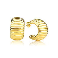 Meucci Náušnice Vzorovaný Měsíc gold - Earrings
