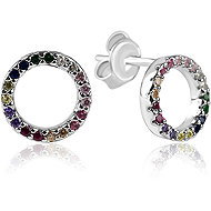 Meucci Silver Earrings Coloured Hoop (Ag 925/1000, 3g) - Earrings