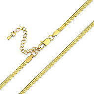 Meucci Adjustable Flat SNAKE GOLD Chain - Chain Necklace