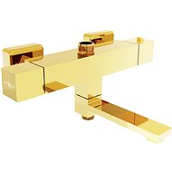 MEXEN Cube thermostatic mixer, bath / shower, gold ( 77910-50 ) - Tap