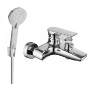 MEXEN Axel R40 bath mixer with accessories, silver (7383R40-00) - Tap