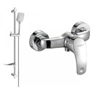 MEXEN Fabia DF62 shower mixer with accessories, silver (74654DF62-00) - Shower Set