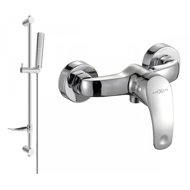 MEXEN Fabia DF72 shower mixer with accessories, silver (74654DF72-00) - Shower Set