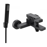 MEXEN Uno R77 bath mixer with accessories, black (7143R77-70) - Tap