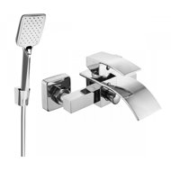 MEXEN Aries R62 bath mixer with accessories, silver (74483R62-00) - Tap