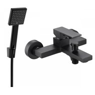 MEXEN Uno R45 bath mixer with accessories, black (7143R45-70) - Tap