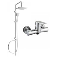 MEXEN Tord shower set with Kama mixer, silver (72540200-00) - Shower Set
